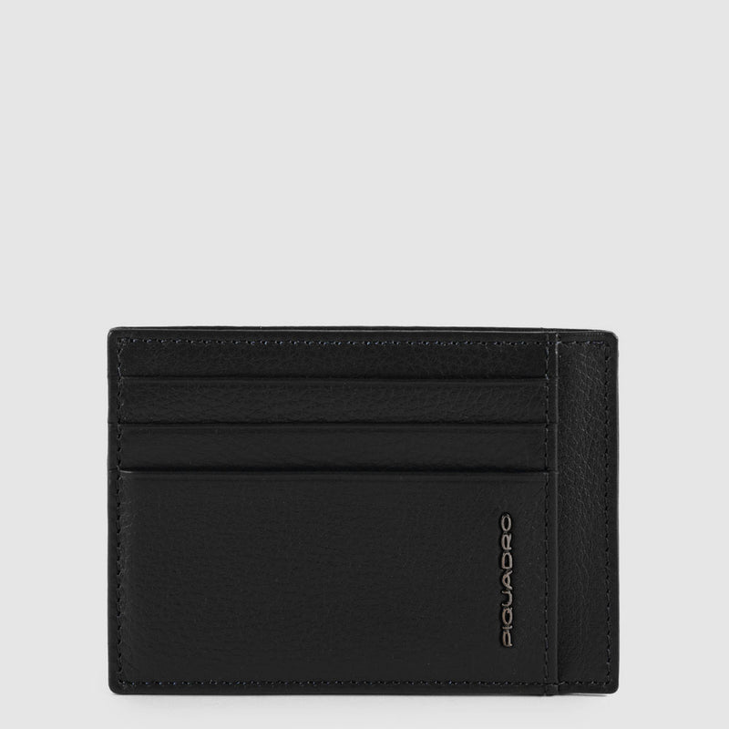 Leather men's slim credit card pouch