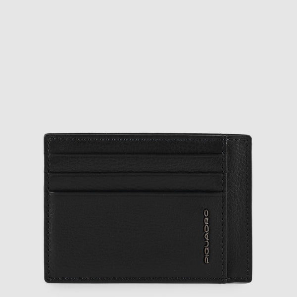 Leather men's slim credit card pouch