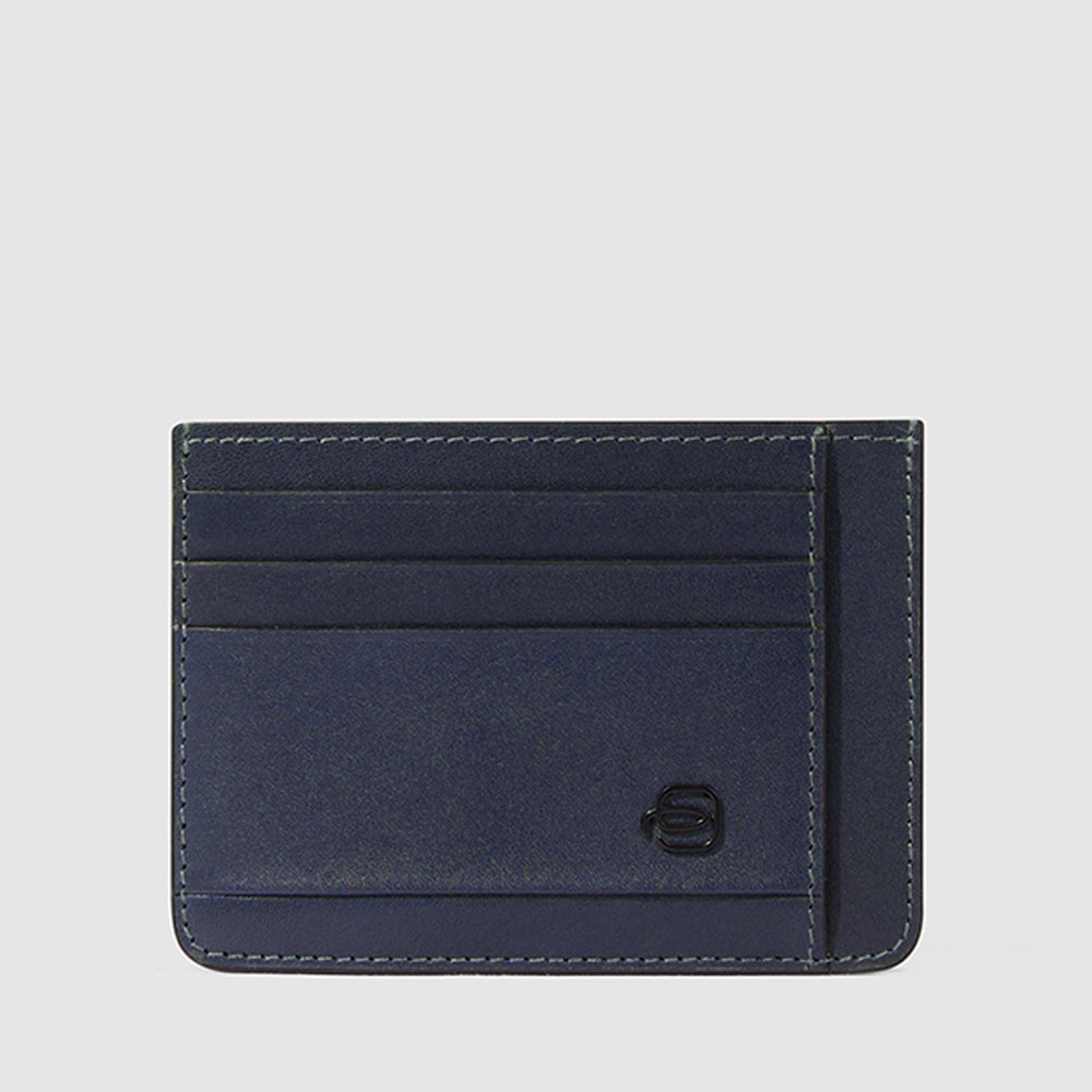 Leather men's slim credit card pouch