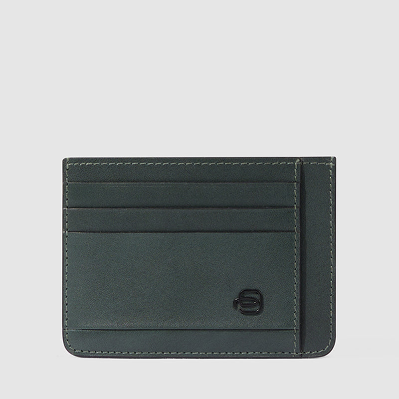 Leather men's slim credit card pouch