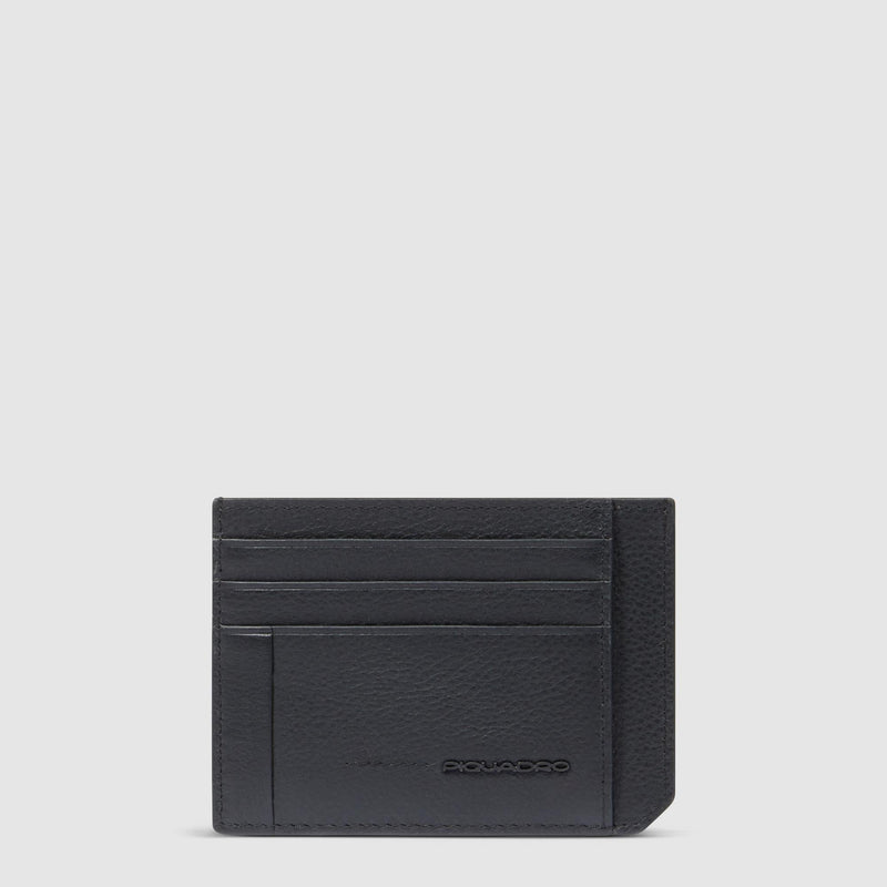 Leather men's slim credit card holder