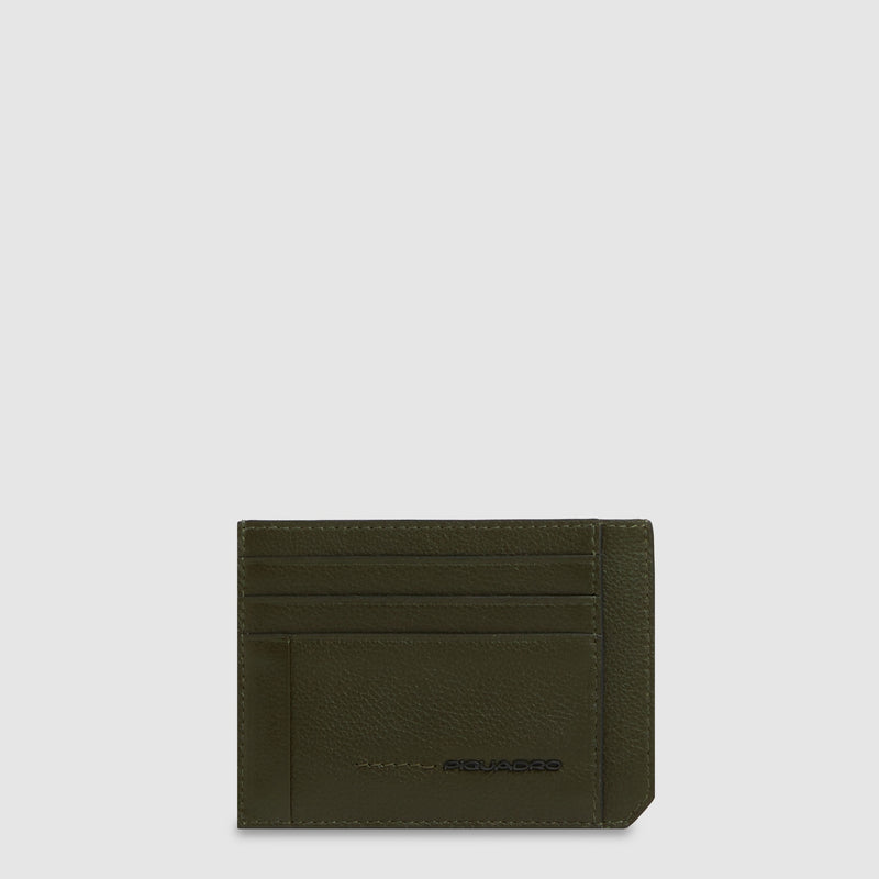Slim 6-Card Leather Card Holder with RFID Protection