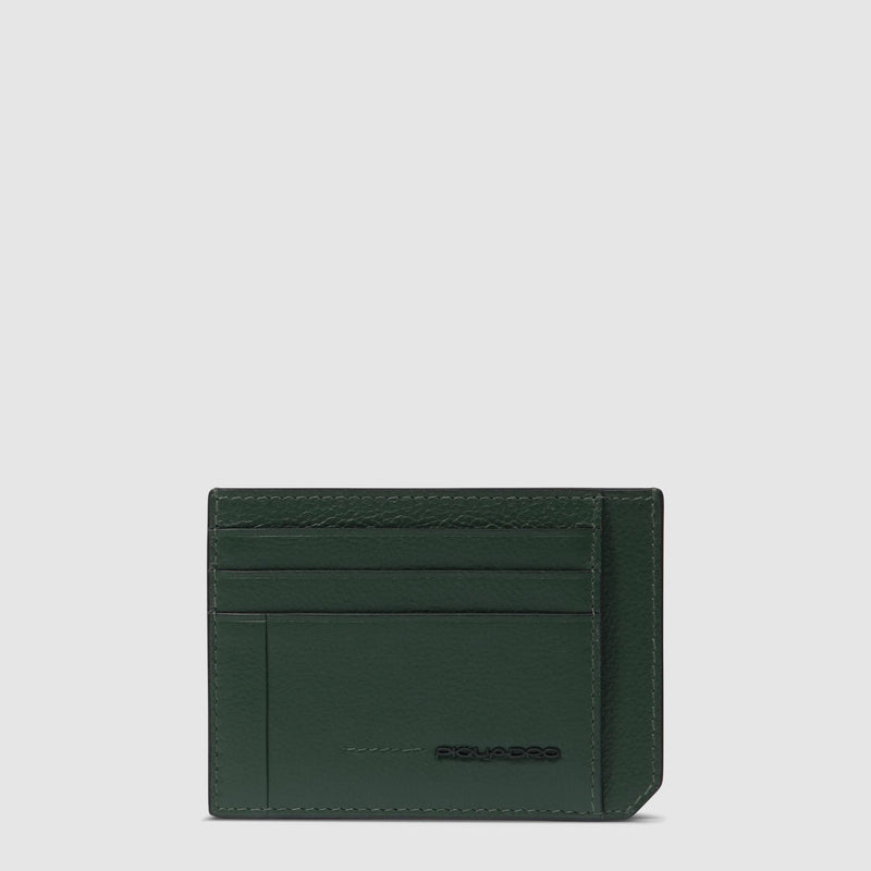 Leather men's slim credit card holder