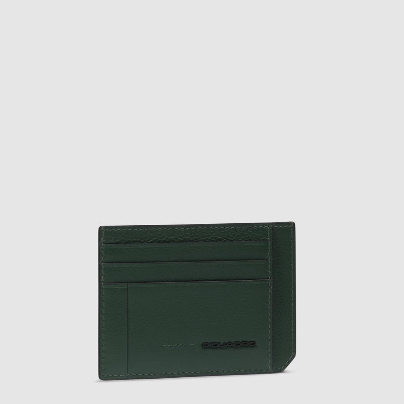 Leather men's slim credit card holder