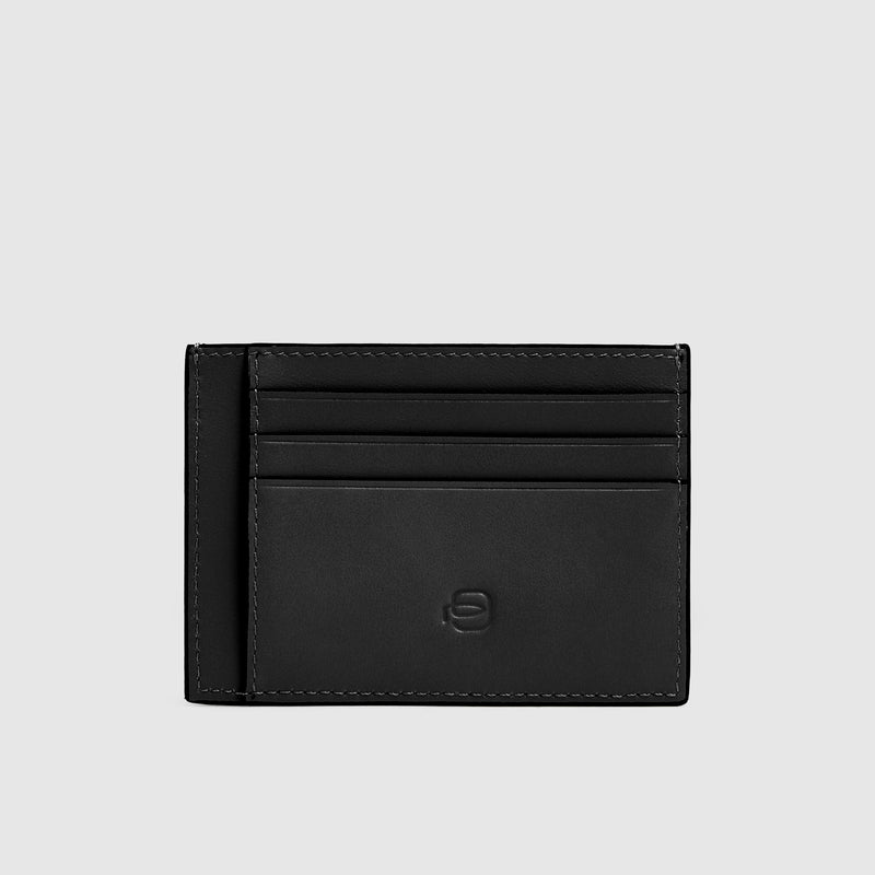 Women's Slim Leather Card Holder, 6 Cards, RFID Protection