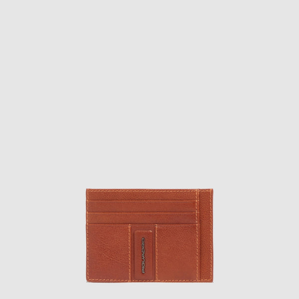 Slim Leather Card Holder with 6 Slots and RFID Protection - 1