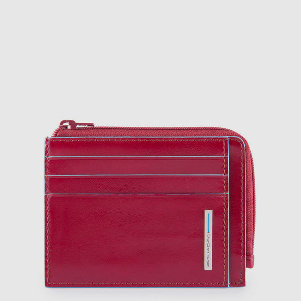 Zipped coin purse with document holder