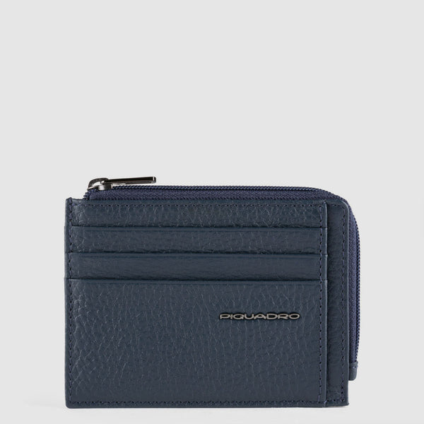 Zipped coin purse with document holder