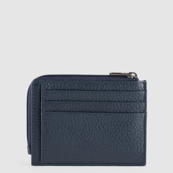 Zipped coin purse with document holder