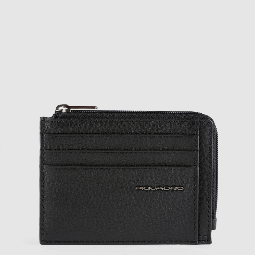 Pochette De Carte D'Identité Et Porte-Cartes De Crédit En Similicuir Noir Avec Protection Métal