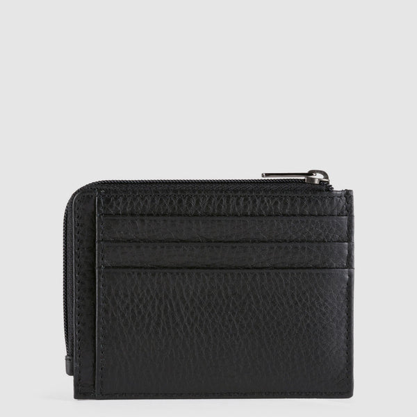 Zipped coin purse with document holder