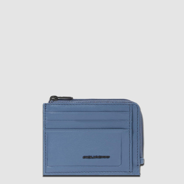 Zipped coin purse with document holder