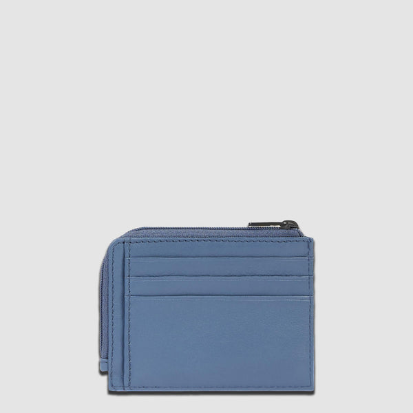 Zipped coin purse with document holder
