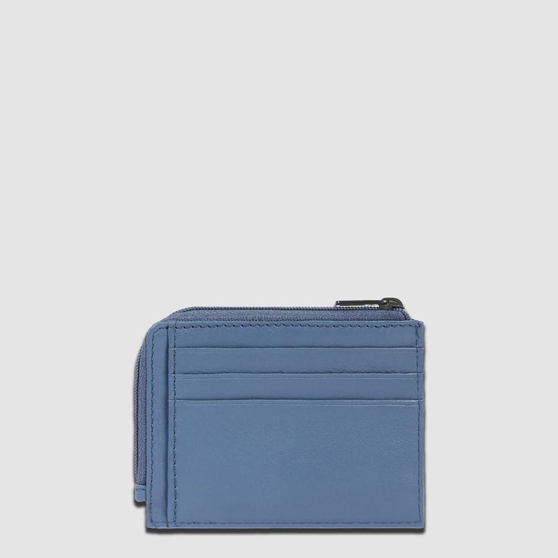Zipped coin purse with document holder