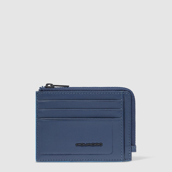Zipped coin purse with document holder