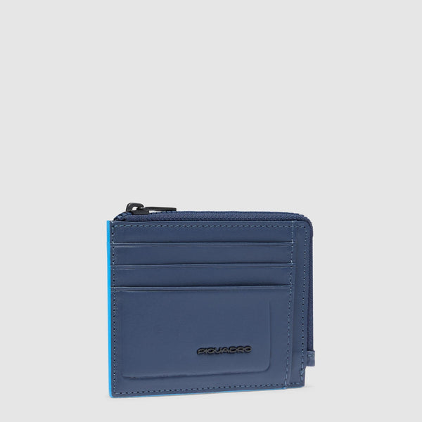Zipped coin purse with document holder