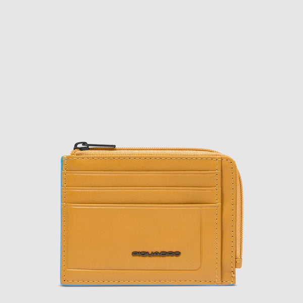Zipped coin purse with document holder