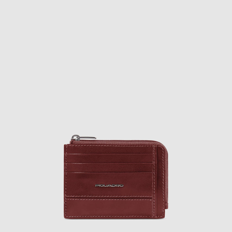 Porte-monnaie zippé avec porte-cartes de crédit