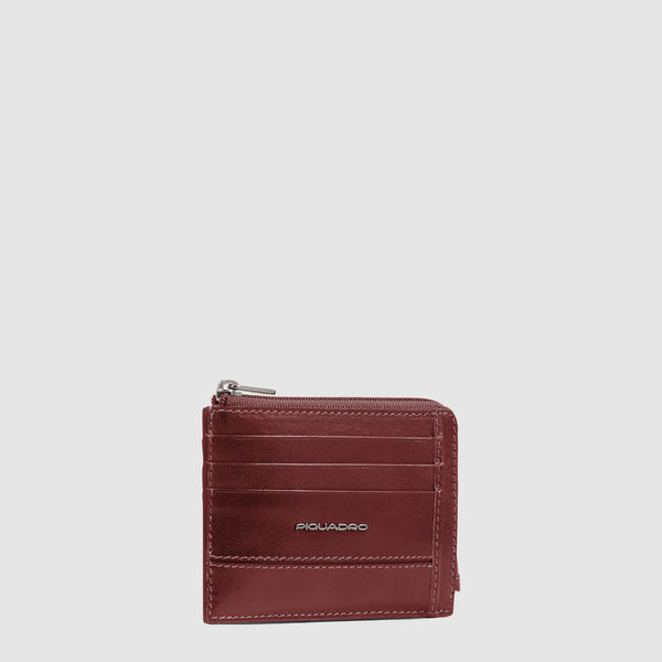 Porte-monnaie zippé avec porte-cartes de crédit