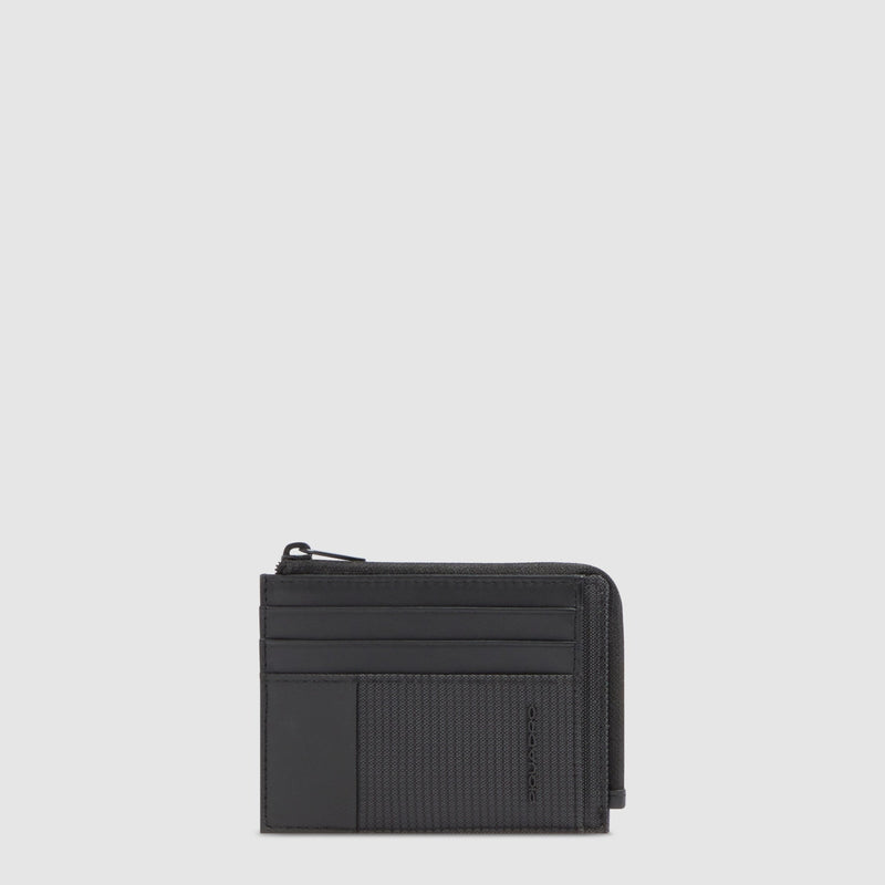Leather Coin Purse with 6 Card Slots and RFID Protection