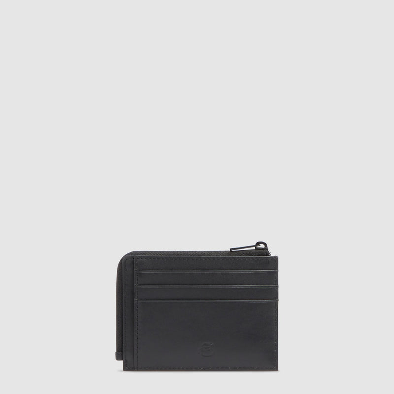 Leather Coin Purse with 6 Card Slots and RFID Protection