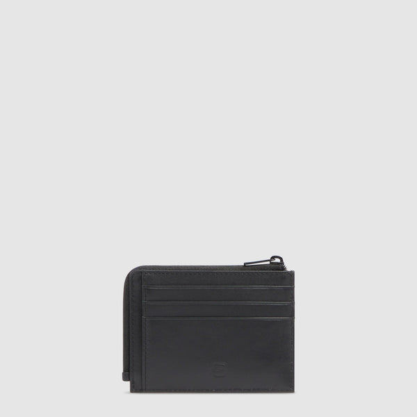 Leather Coin Purse with 6 Card Slots and RFID Protection - 2