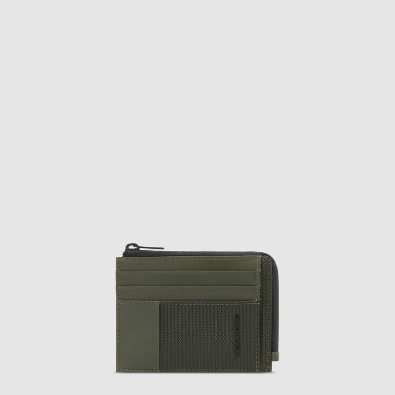 Leather Coin Purse with 6 Card Slots and RFID Protection