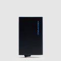 Metal Pop-Up Card Holder Blue Square with RFID Protection