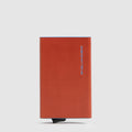 Metal Pop-Up Card Holder Blue Square with RFID Protection