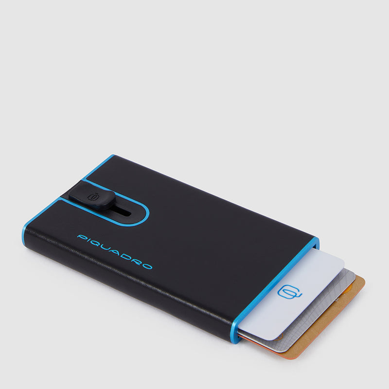 Credit card case with sliding system