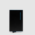 Metal Pop-Up Card Holder Blue Square with RFID Protection
