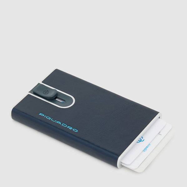 Credit card case with sliding system