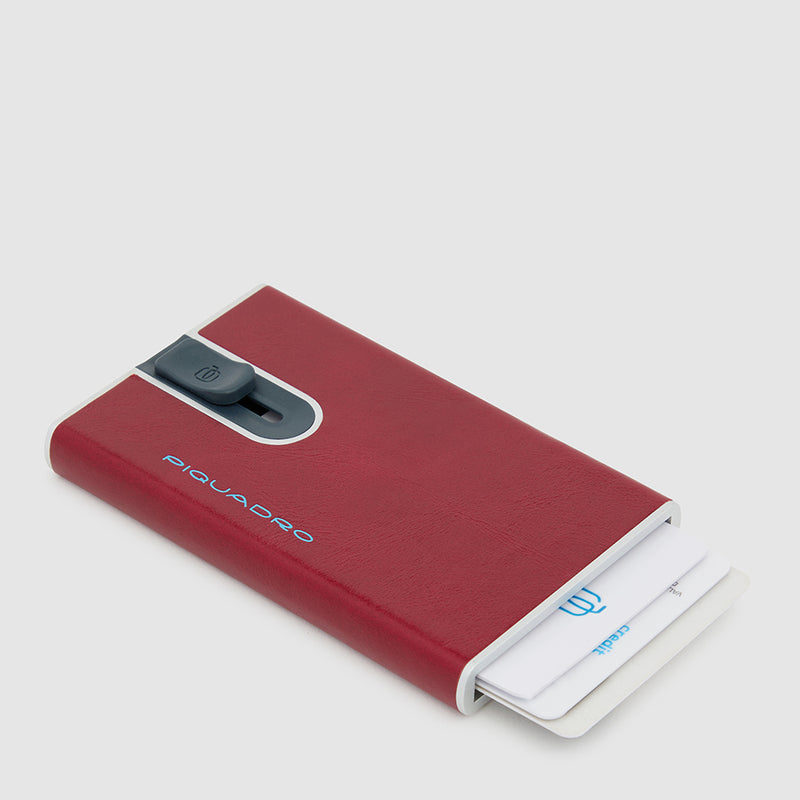 Credit card case with sliding system