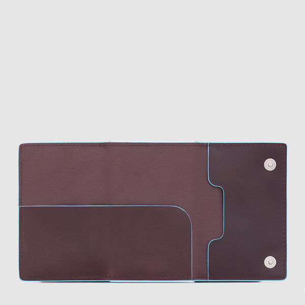 Compact wallet for banknotes and credi cards with