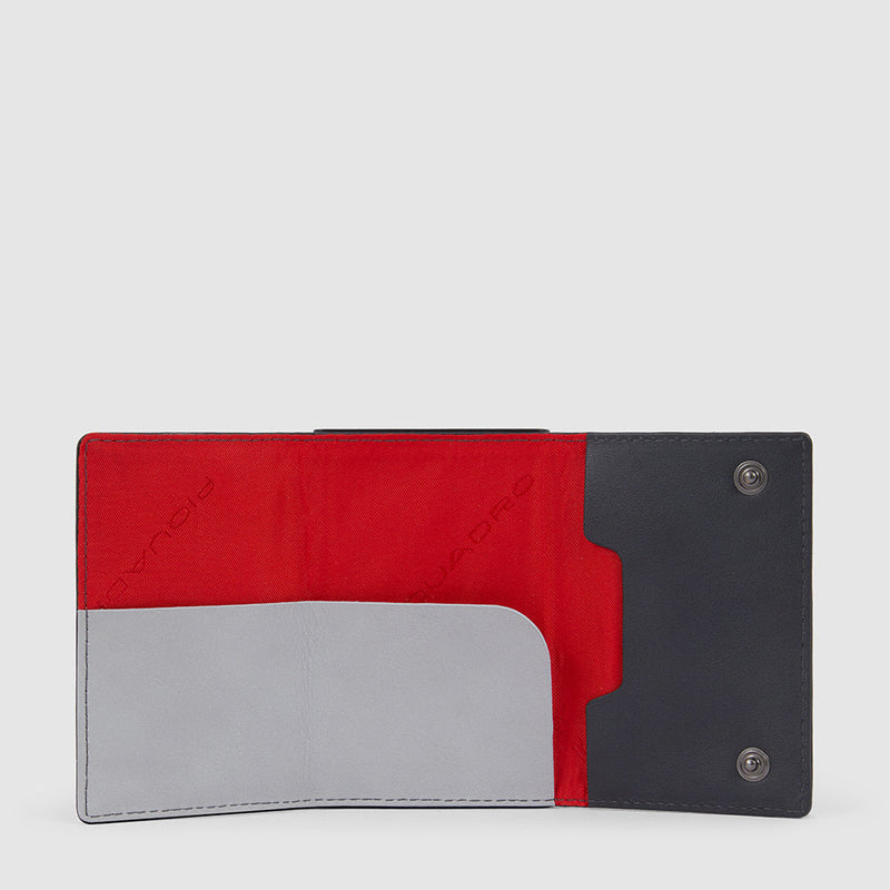 Compact wallet for banknotes and credi cards