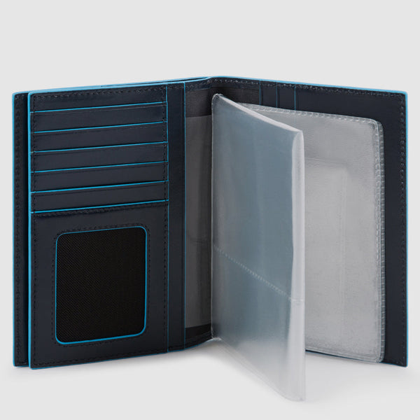 Leather Passport Holder with 5 Card Slots - 1
