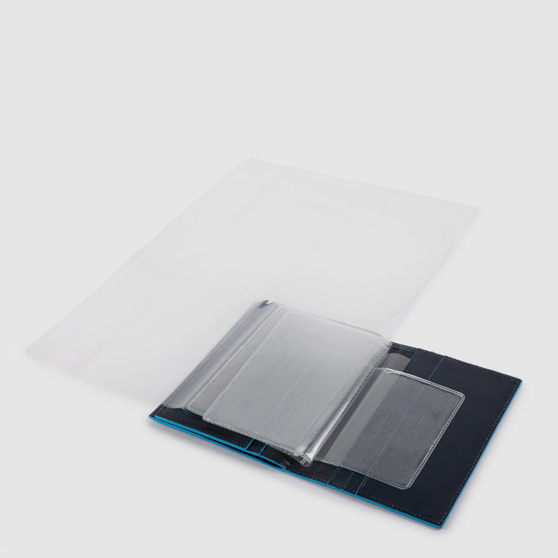 Leather Passport Holder with 5 Card Slots