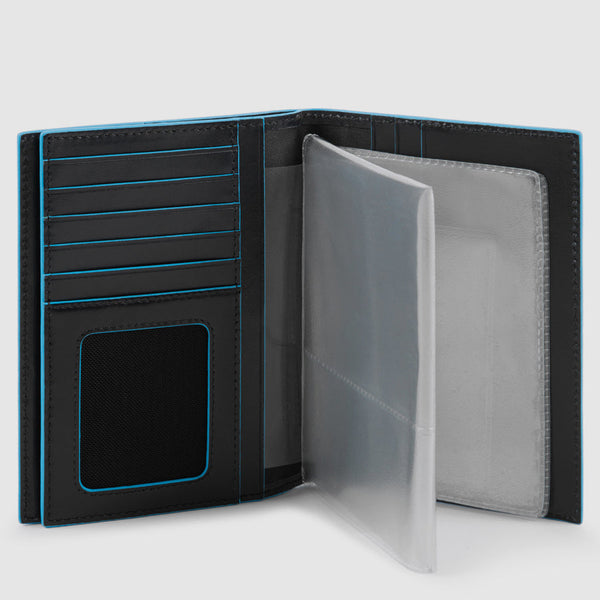 Leather Passport Holder with 5 Card Slots - 1