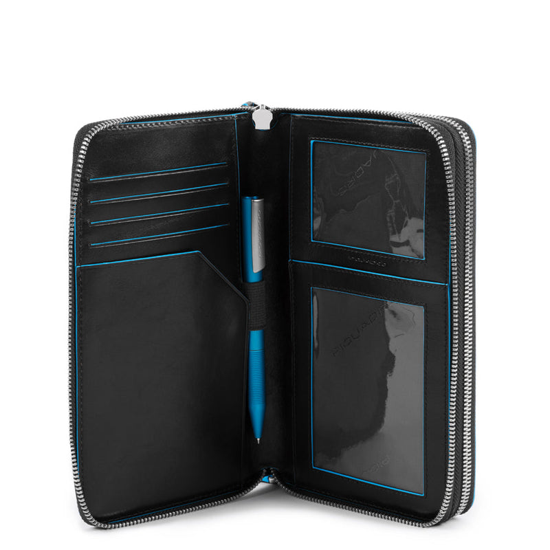 Travel document holder with top handle