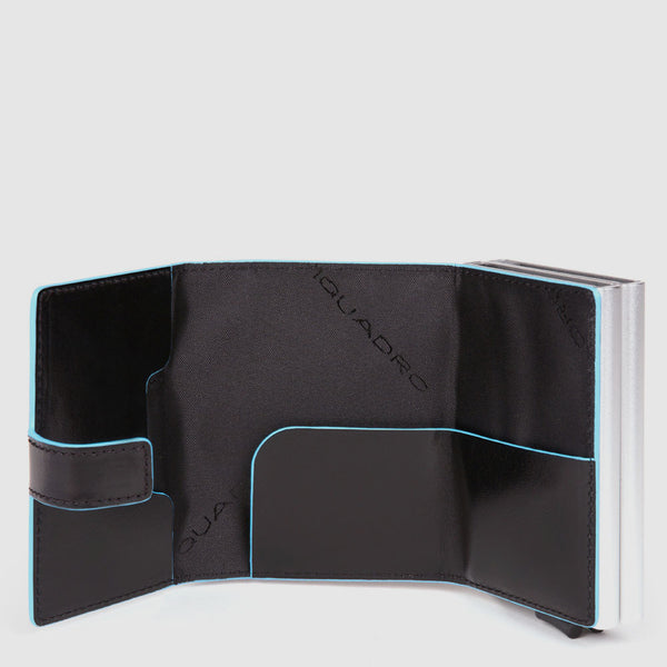 Double credit card case with sliding system