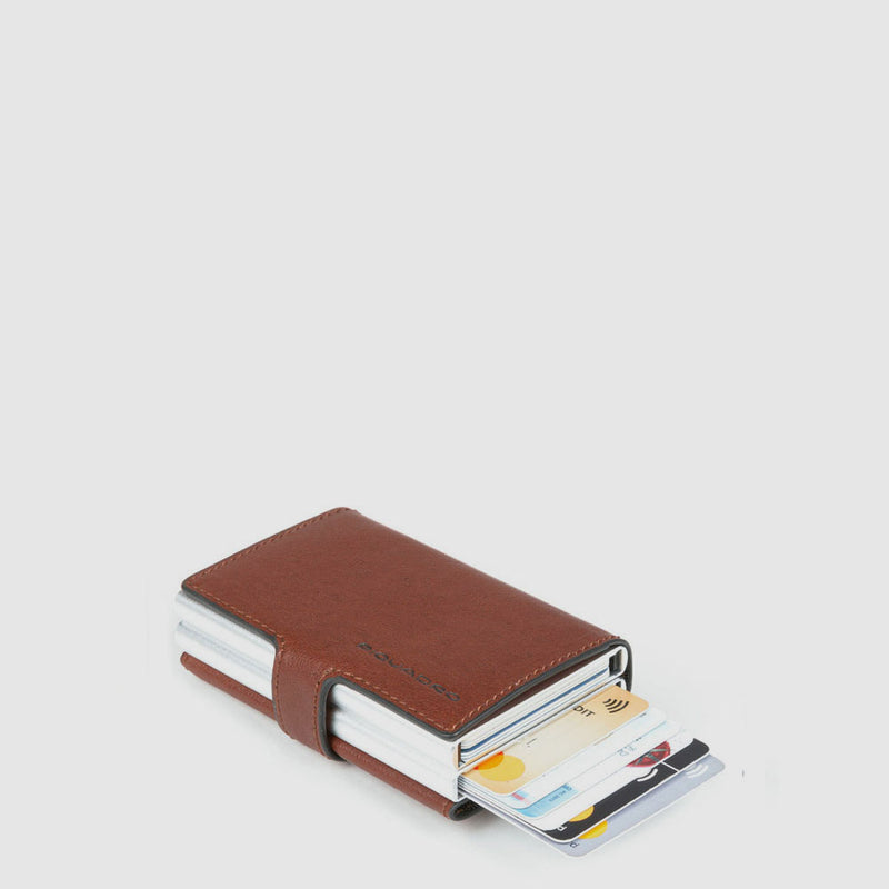 Double compact wallet for credit cards