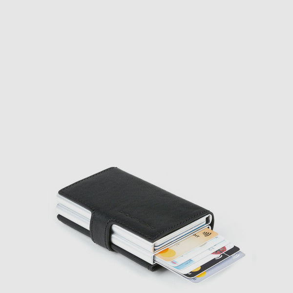 Double compact wallet for credit cards