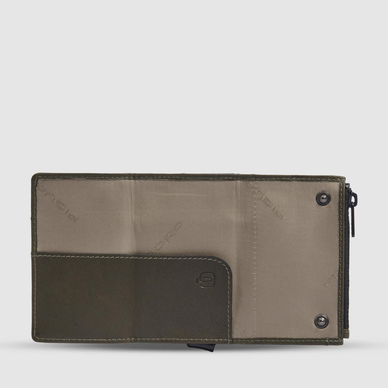 Pop-up wallet with money pocket