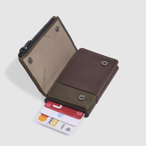 Pop-up wallet with money pocket