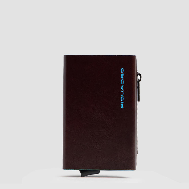 Compact Leather Wallet with Pop-Up Card Holder