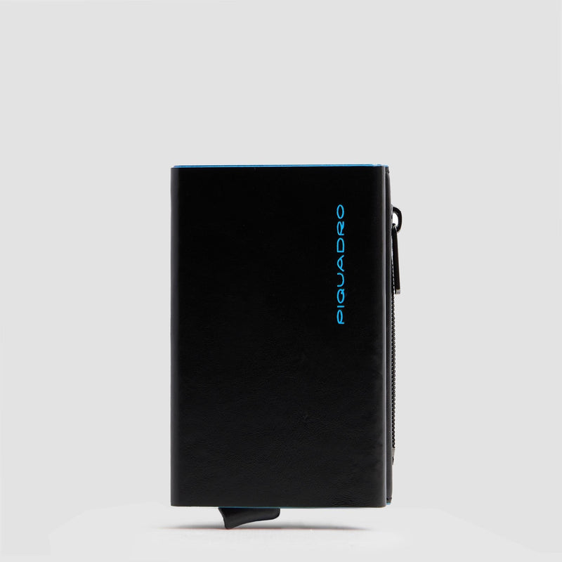 Compact Leather Wallet with Pop-Up Card Holder