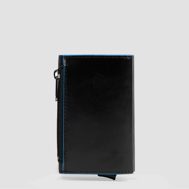 Compact Leather Wallet with Pop-Up Card Holder
