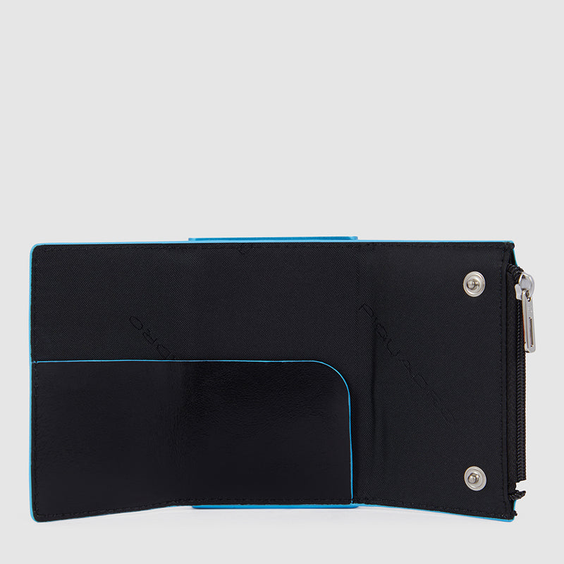 Compact wallet porta monete con sliding system