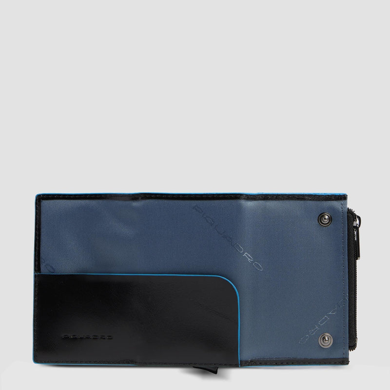 Compact Leather Wallet with Pop-Up Card Holder