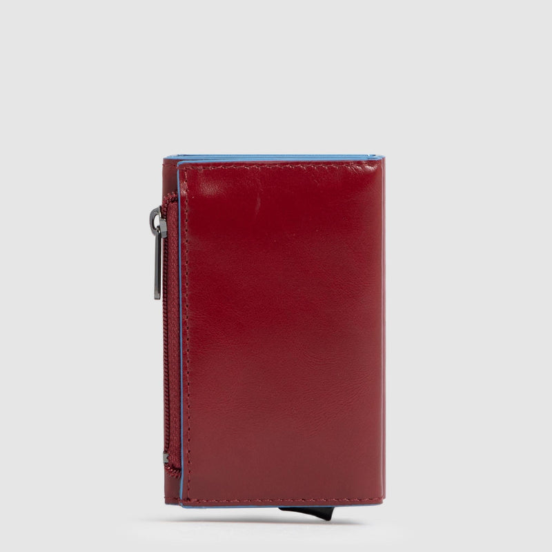Compact Leather Wallet with Pop-Up Card Holder - 24